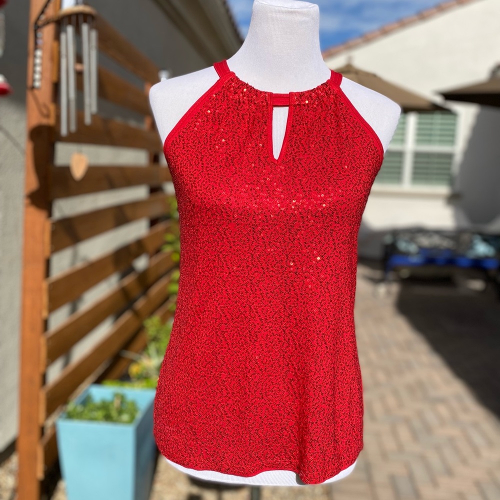 I•N•C Sequins Top Size PM